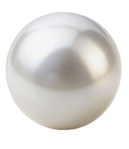 Extra Mini white Pearl ball frame charm
