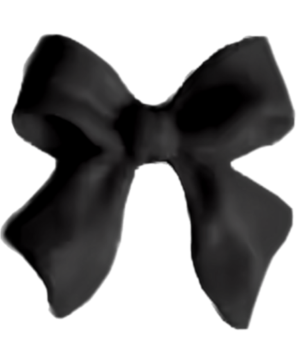 Extra Tiny black bow inner charm