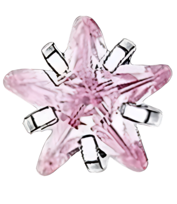 Extra Mini Pink crystal star frame charm