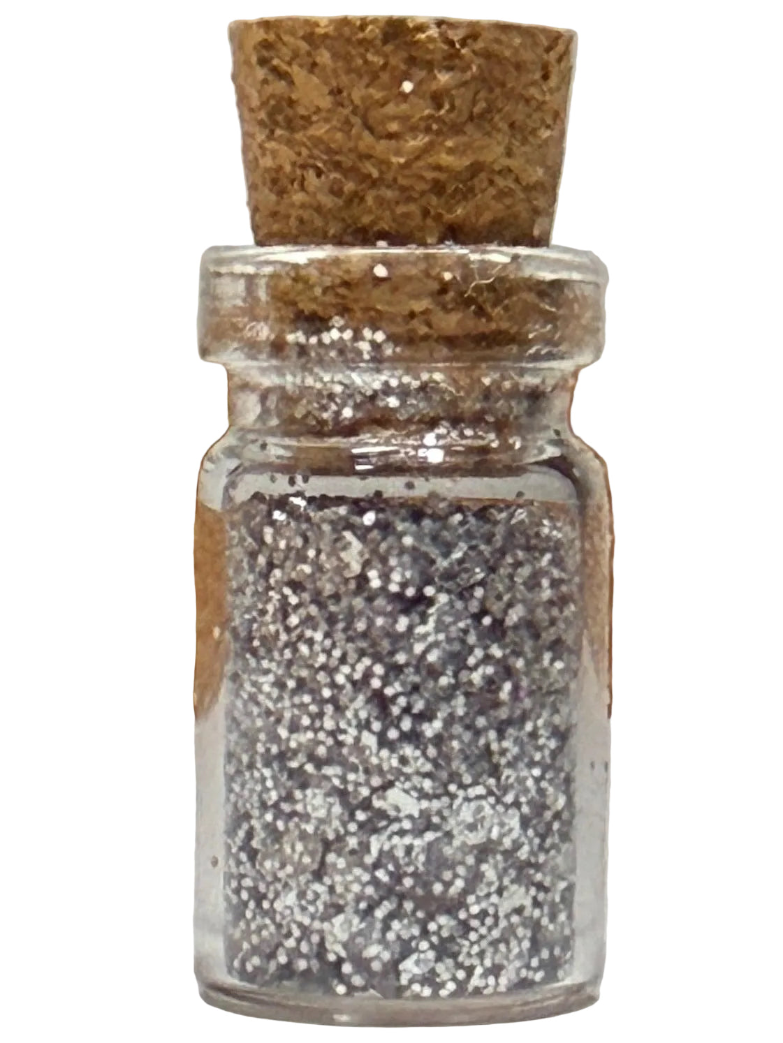Tiny Silver Glitter Bottle