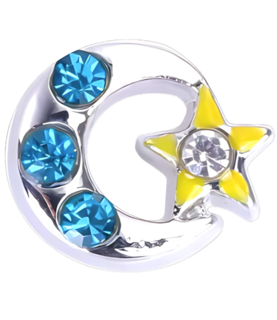 Extra Moon Frame Charm