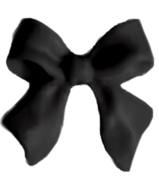 Extra Tiny black bow inner charm