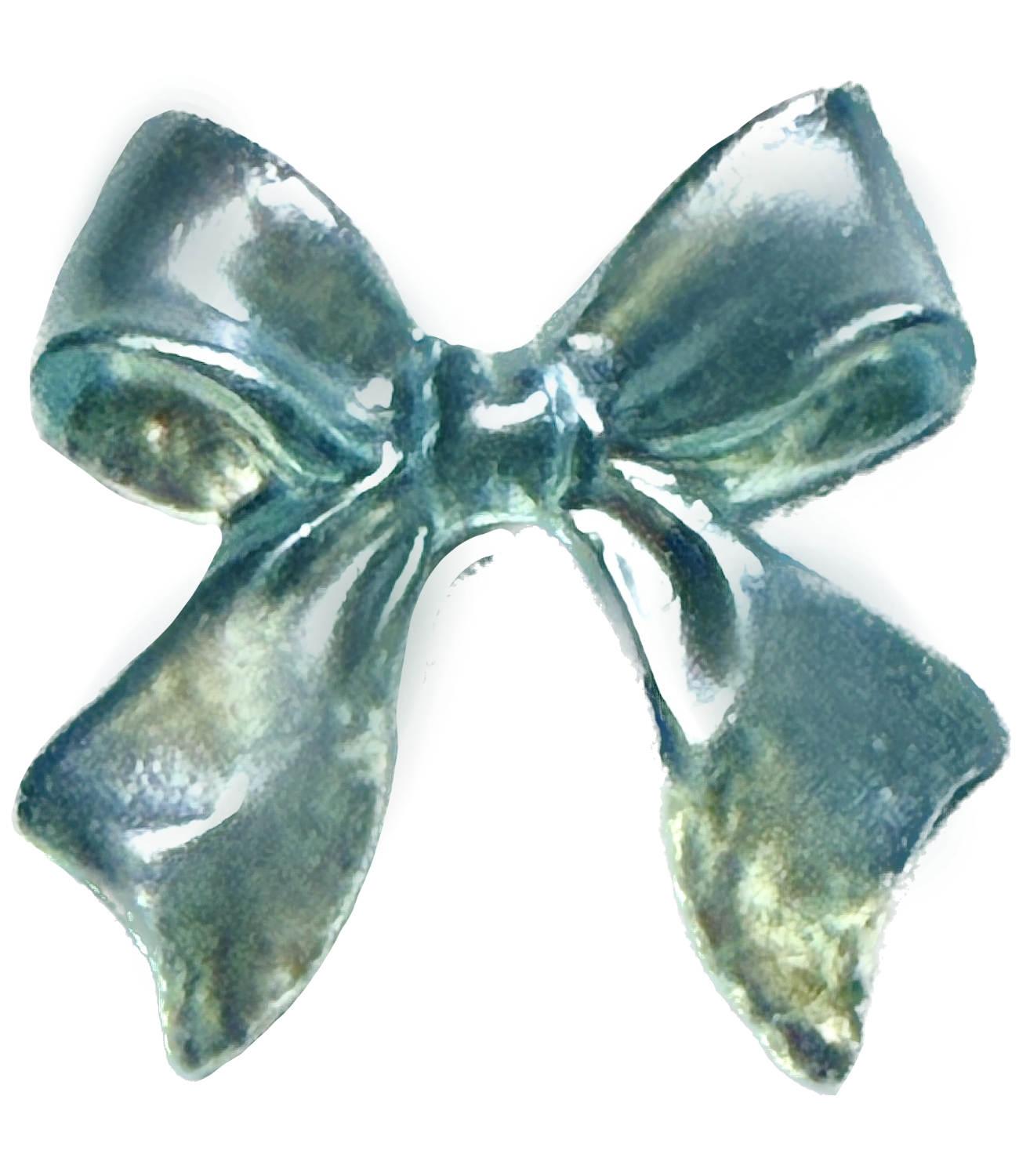Extra Blue Iridescent Bow Inner Charm