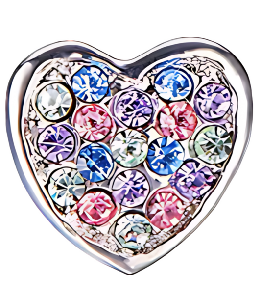 Extra Colorful heart frame Charm