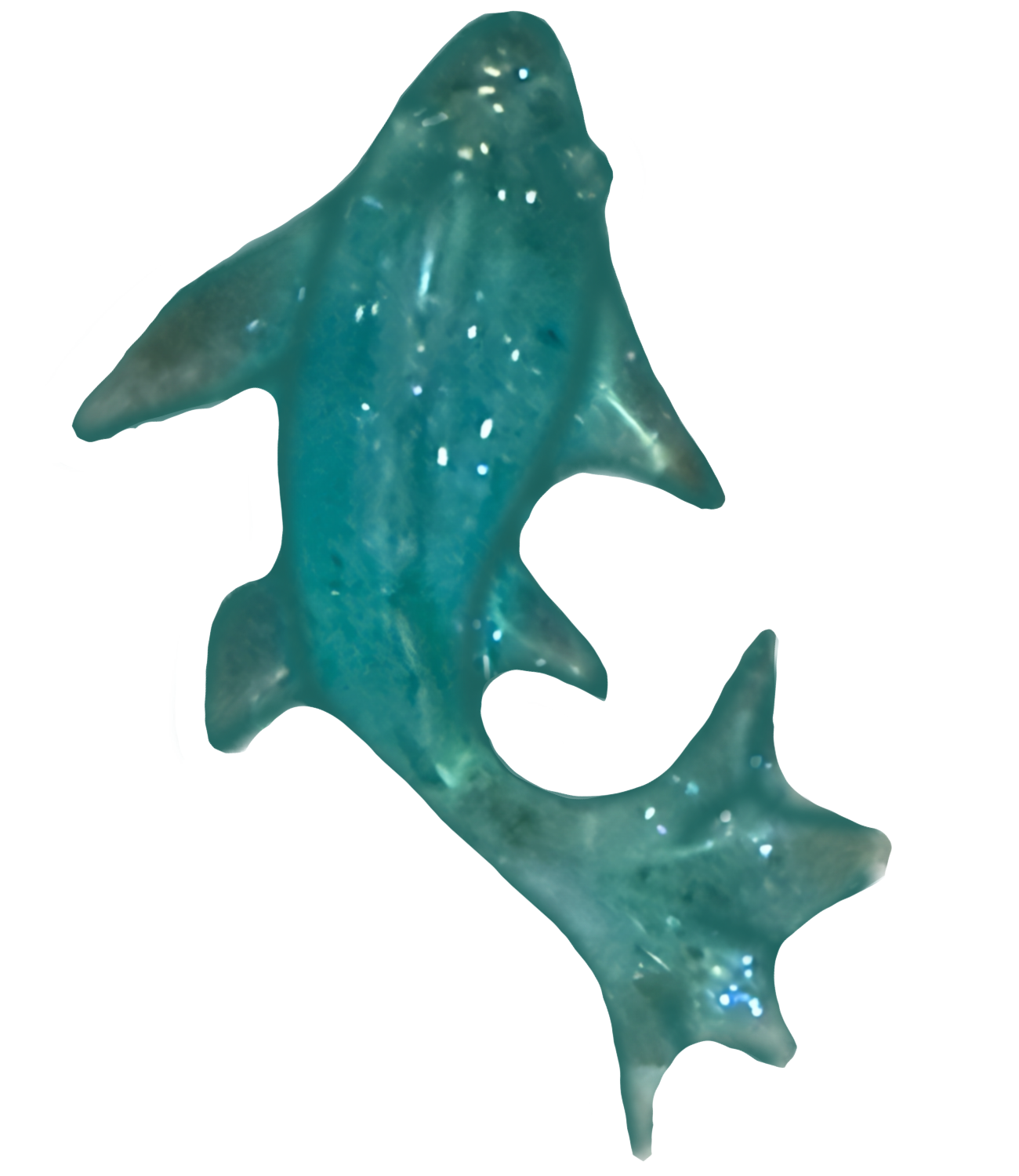 Extra Blue clear fish inner charm