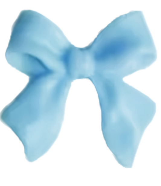 Extra Tiny blue bow inner charm