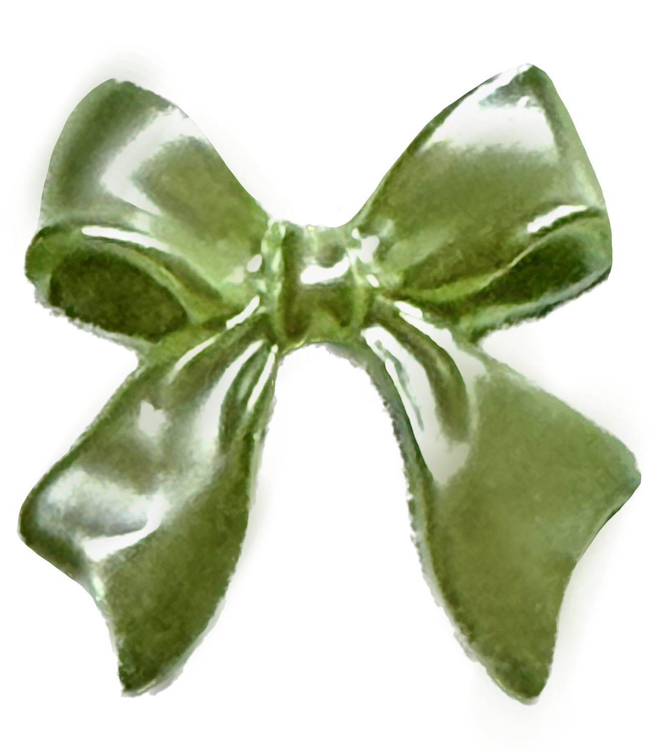 Extra Green Iridescent Bow Inner Charm