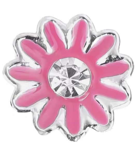 Extra Pink Flower Frame charm