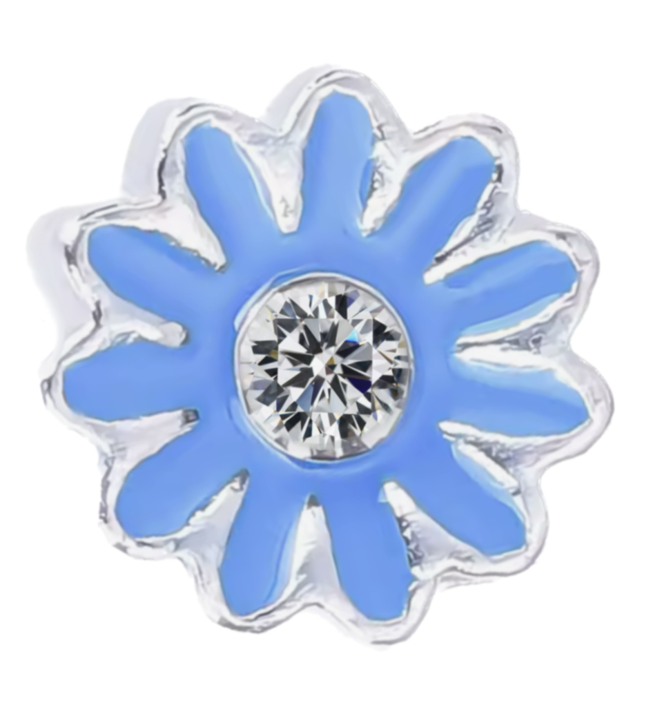 Extra Blue Flower Frame Charm