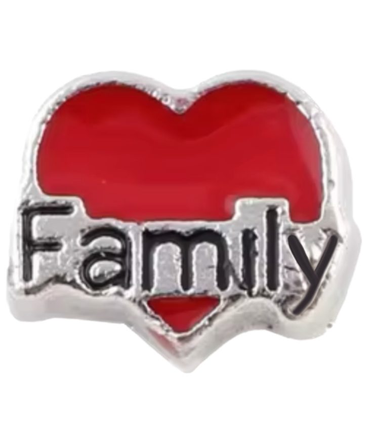 Extra Family Heart Frame Charm