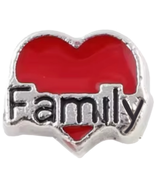 Extra Family Heart Frame Charm