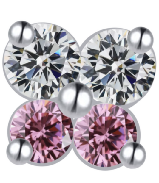 Extra Tiny butterfly crystal frame charm