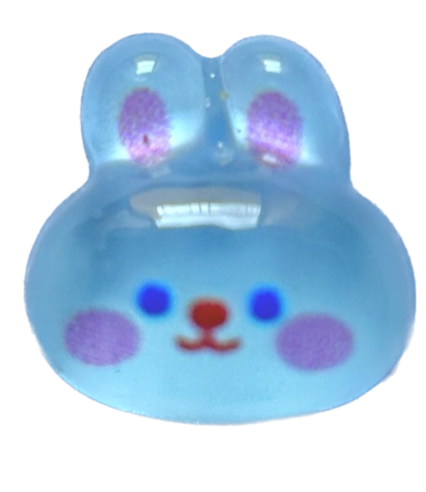 Extra Blue Bunny Frame Charm