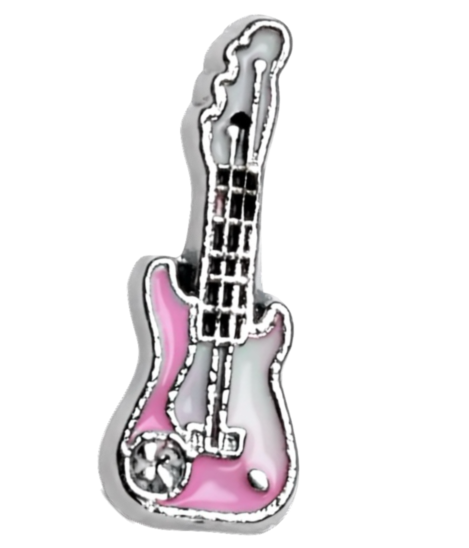 Pink Guitar Frame Charm