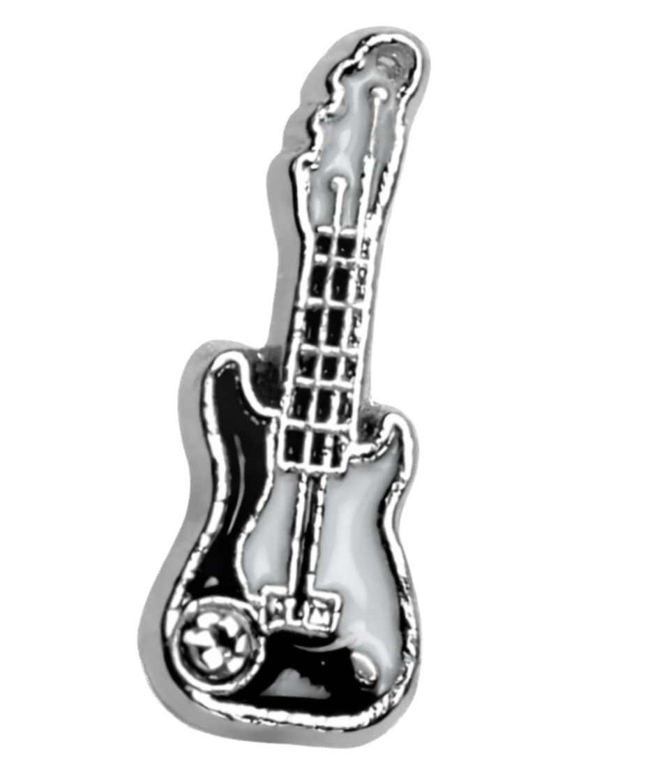 Black Guitar Frame Charm